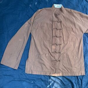 HERO Unisex Vintage Traditional Chinese Top Brown One Size